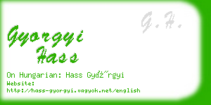 gyorgyi hass business card